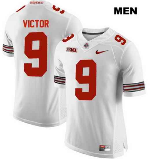 Binjimen Victor Stitched Ohio State Buckeyes Authentic Nike Mens  9 White College Football Jersey Jersey